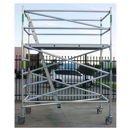 Galvanized Steel Ringlock Scaffolding Better Than Aluminum Scaffolding Foldable Mobile Ladder 