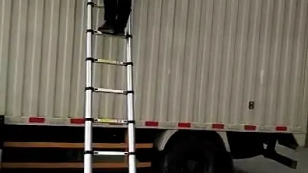 Single Aluminium Telescopic Ladder Foldable Ladder 6.2m Extension Length 