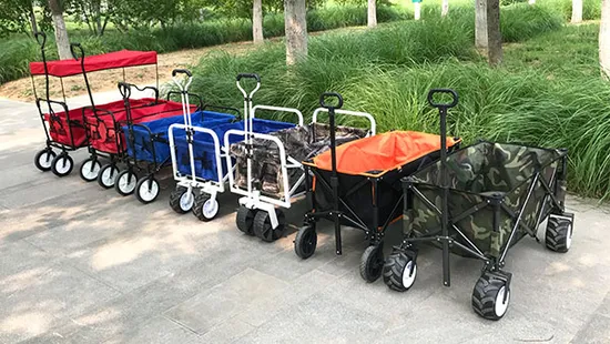 Gt1813 Utility Folding Cart Trolley Wagon for Camping Beach with Detachable Canopy Awning 