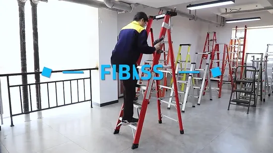 Mei Awards Factory Direct Sale Foldable Fiber Glass Platform Ladder 
