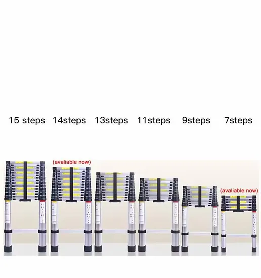 Household Step Metal Aluminium Ladders 3.2m 3.8m 5m Multi Purpose En131 Wholesale Alloy Aluminum Telescopic Ladder 