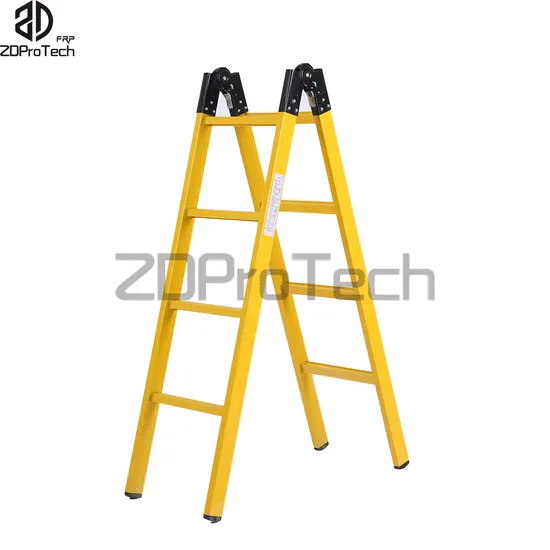 Multi Purpose Three Five 3 4 5 6 7 Step Layers Single Side Wide Fiberglass Climbing Step Ladder 