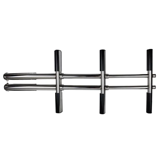 4 Step Boat Ladder Stainless Steel Under Platform Ladder Slide Mount Extendable Ladder 900 Pound Capacity for Marine Yacht/Swimming Pool 