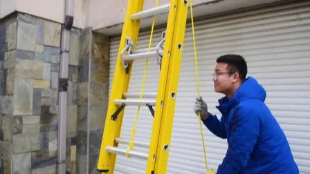 Super Quality 2 Section Industrial Step Extension Ladder Fiberglass Folding Ladder 