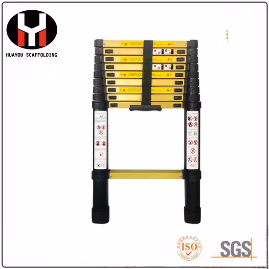 New Single Straight Folding Step Telescopic Aluminium Ladder