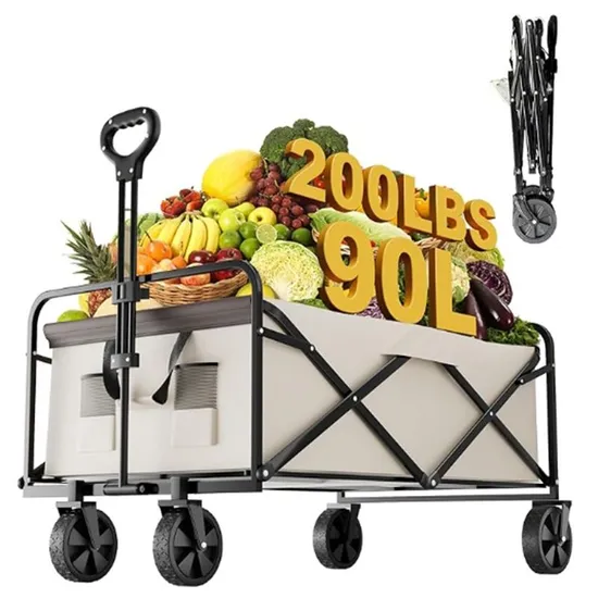 Folding Wagon Folding Camping Trolley Wagon Folding Shopping Trolley Wagon 