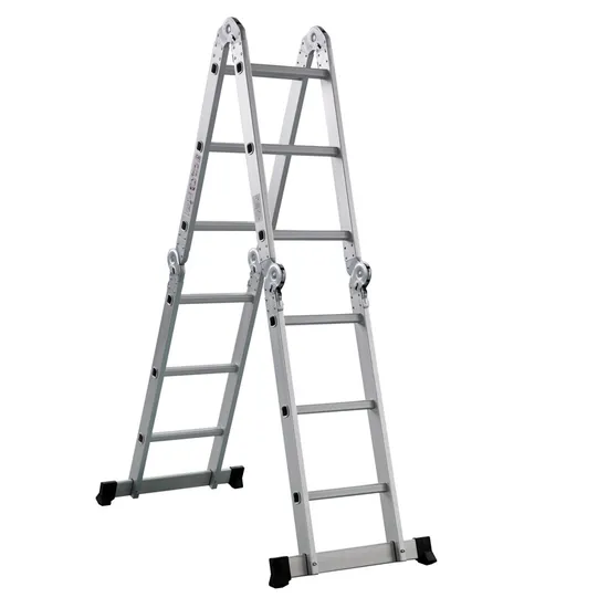 En131 Multi Purpose Aluminum Frame Ladder with Safe Lock Steel Hinges 